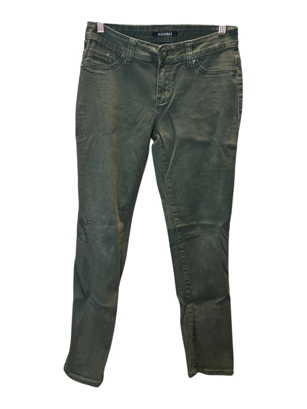 Roz & Ali Dark Olive Skinny Stretch Jeans